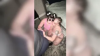 Keyslurpologist, Baphibabi666, Two Thick Cum-Guzzling Sluts Tag-Team A Massive Black Bull