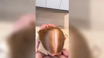 Abbybunni, Redhead Slut Fucks In A Tiny Skirt In The Kitchen Like A Filthy Housewhore