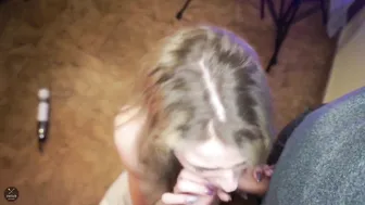 Heteroflexible, Blonde Babe With Blue Eyes Sucks Two Cocks At Once Like A Greedy Cumwhore