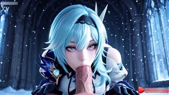 Genshin Impact Captain Eula Snow Monastry Warm Cock