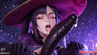 Genshin Impact Mona Juicy Hydro Spell With Wet Pussy