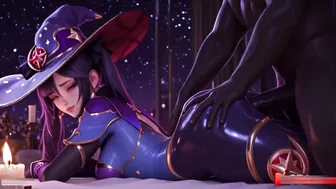 Genshin Impact Mona Juicy Hydro Spell With Wet Pussy