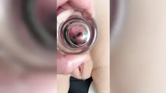 Blondpeche, Stretching And Gaping My Greedy Asshole With A New Glass Buttplug