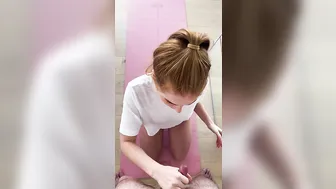 Abbybunni, Sexy Redhead Yoga Session Ending With A Thick Facial
