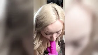 Baesuicide, Sloppy Blowjob And Deepthroat For A Pink Dildo Like A Throat Whore