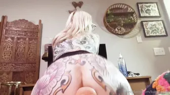 Baesuicide, Anal Riding A Huge Dildo On Bed Like An Ass Wrecked Whore