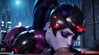 Overwatch Widowmaker's Rainy Rooftop Hardcore Mission