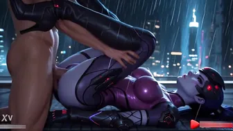 Overwatch Widowmaker's Rainy Rooftop Hardcore Mission