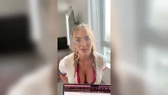 Bentlee, Braided Blonde Chick Fucking In Her Stockings Like A Stocking-Clad Cum Whore