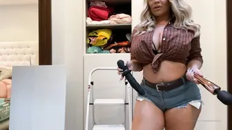 Trisha Paytas, Fucking A Huge Black Dildo In Plaid Shirt Like A Plaid Black-Dildo Cum Pig