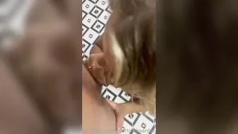Martine Baardseng, On Her Knees Greedily Sucking Her Lover’S Cock