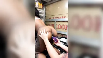 Cuporose, Interracial Lesbian Dildo Play In The Backroom