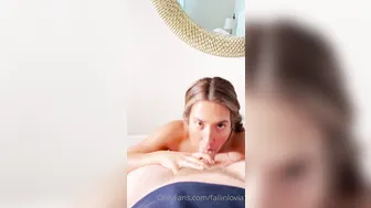 Eva Lovia, Pigtail babe sucking and titty cumshot