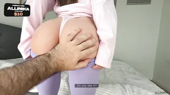 Teen Step-sis Yoga Showing Her Irresistible Bubble Butt