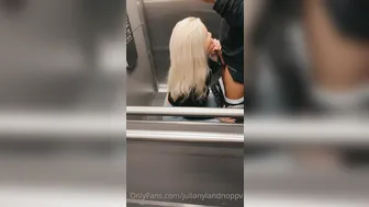 Julia Nyland, Blonde Norwegian Sucking And Fucking In The Public Elevator