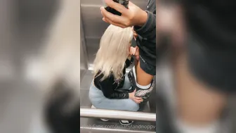 Julia Nyland, Blonde Norwegian Sucking And Fucking In The Public Elevator