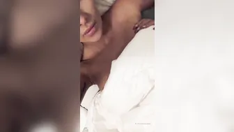 Missreca, Teasing Her Perky Naked Tits Under The Bedsheets