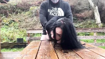 Georgiastonex, Rough Outdoor Sex In Halloween Mask With Facial Finish