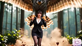 Office Lady Capture By Monster Owl