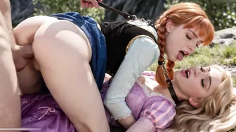 Me Turning Two Sunmissive Princess Anna N Repunzel Into Obedient Pet