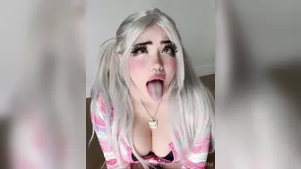 Angelicat, Shaking Her Boobs And Ahegao Face