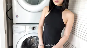 Funsized-Toy, Teasing Her Hot Body In The Laundry Room
