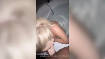 Melina Johnsen, Sucking Her Boyfriends Cock In The Bathtub