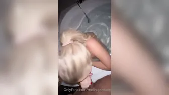 Melina Johnsen, Sucking Her Boyfriends Cock In The Bathtub