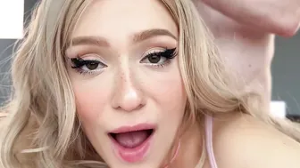 Dirty Talking Ahegao Girl Takes Deep Anal + Deepthroat & Licks Cum