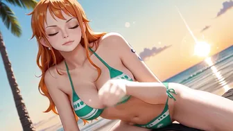 Nami's Secret Beach Encounter in One Piece