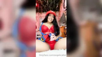 Angelicat, Horny Mario Vibrator Masturbation