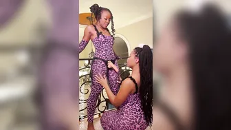 Ami Bue, Symoneskye, Two Thick Ebony Lesbian Sluts Strapon Fucking