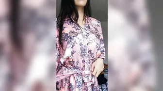 Funsized-Toy, Flashing Her New Tits In Silk Robes
