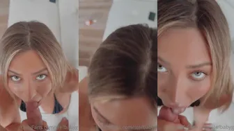 Stefanie Knight Explodes: Ultra-Steamy Blonde Babe Christmas Blowjob POV Sextape — HD Exclusive