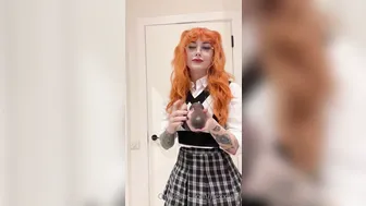 Hexx_Girl, Goth College Girl Shoving A Big Black Dildo Deep In Her Cunt