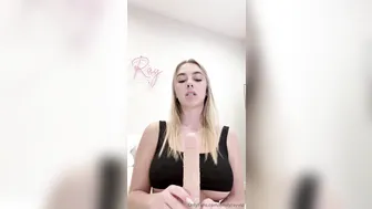 Emilyrayxo, Stroking A Huge White Dildo Just For You