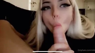 Vikkzy, Norwegian Blonde Babe Sucking Cock