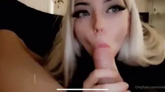 Vikkzy, Norwegian Blonde Babe Sucking Cock