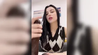 Hexx_Girl, Stroking A Huge Black Dildo