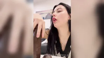 Hexx_Girl, Stroking A Huge Black Dildo
