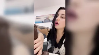 Hexx_Girl, Stroking A Huge Black Dildo