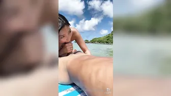 Mizukawa Sumire, Japanese Bikini Babe Sucking Big Cock On A Surfing Board