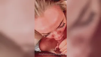 Julia Nyland, Blonde Swedish Girl Giving A Blowjob In Bed