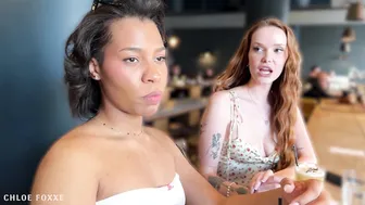 Ami Bue, Chloe Foxxe, Ebony And Redhead Models Sharing A Big Cock In A Threesome
