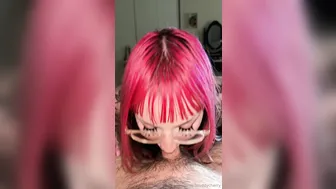 Bluddycherry, Sucking And Riding A Big White Cock Until A Creampie