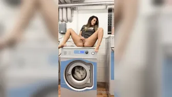Emisecrets, Riding A Dildo On Top Of The Washing Machine