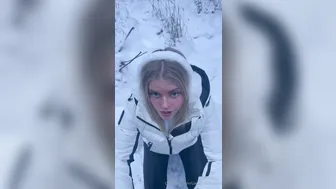 Uwucutedemon, Swedish Babe Sucking Cock In The Snow