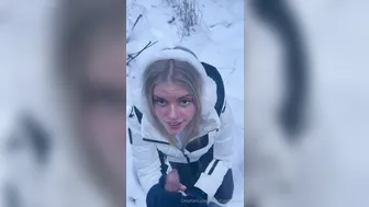 Uwucutedemon, Swedish Babe Sucking Cock In The Snow