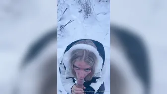 Uwucutedemon, Swedish Babe Sucking Cock In The Snow