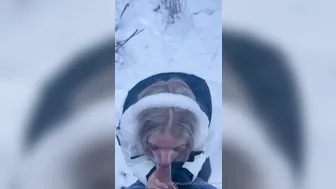 Uwucutedemon, Swedish Babe Sucking Cock In The Snow